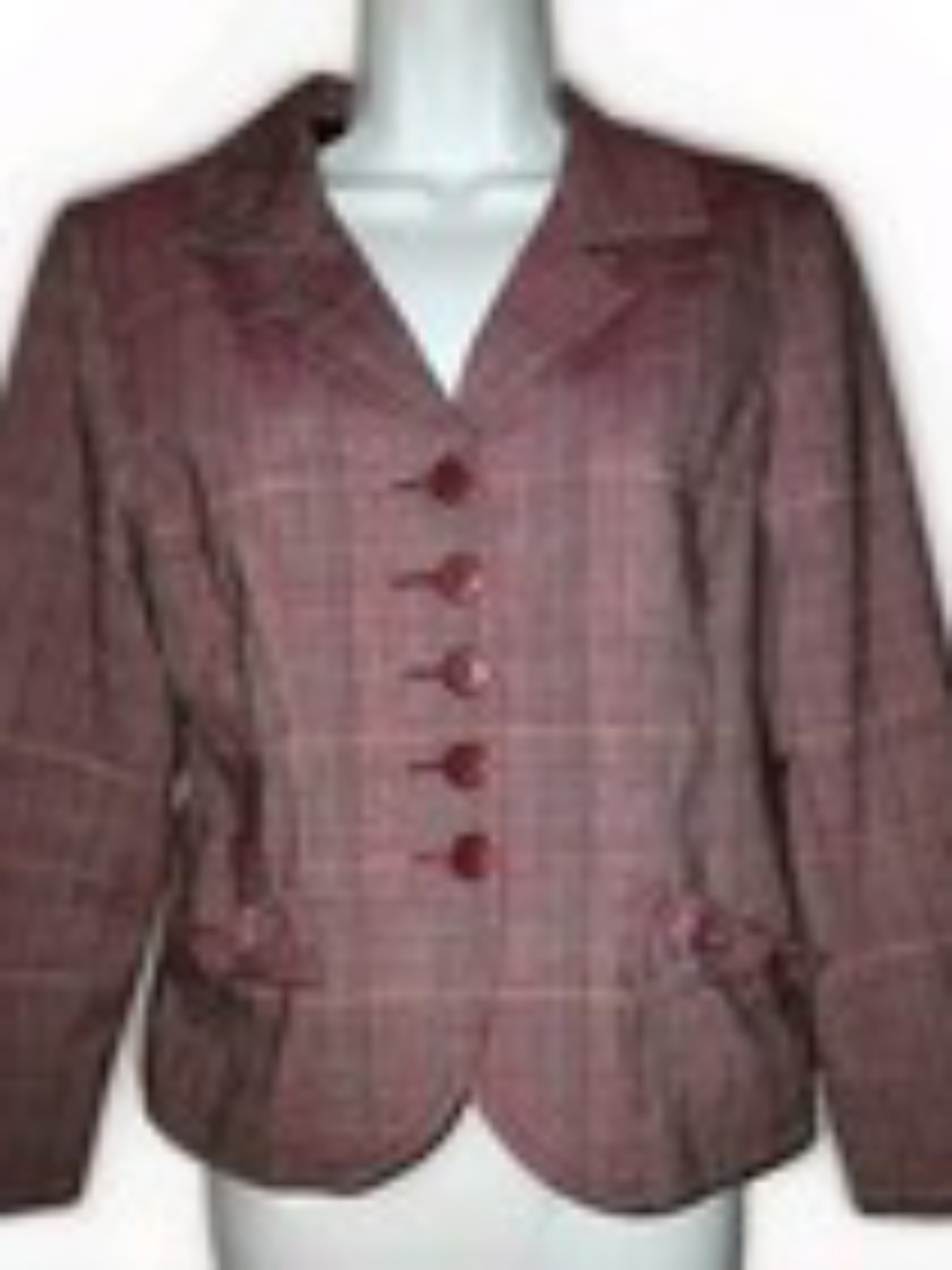 Nanette Lepore Purple Plaid Blazer, 8
